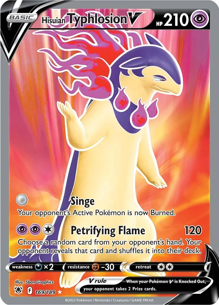 Hisuian Typhlosion V (Full Art) (169/189) (SWSH10: Astral Radiance)