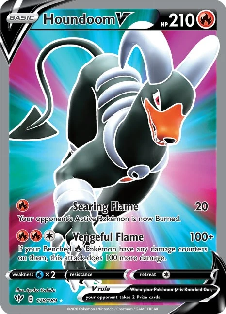 Houndoom V (Full Art) (178/189) (SWSH03: Darkness Ablaze)