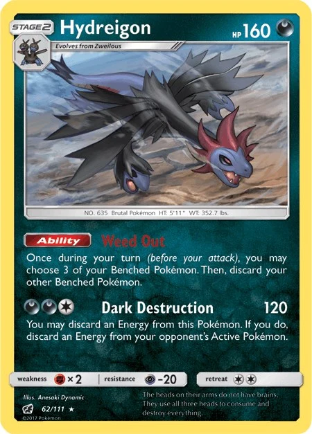 Hydreigon (62/111) (SM - Crimson Invasion)