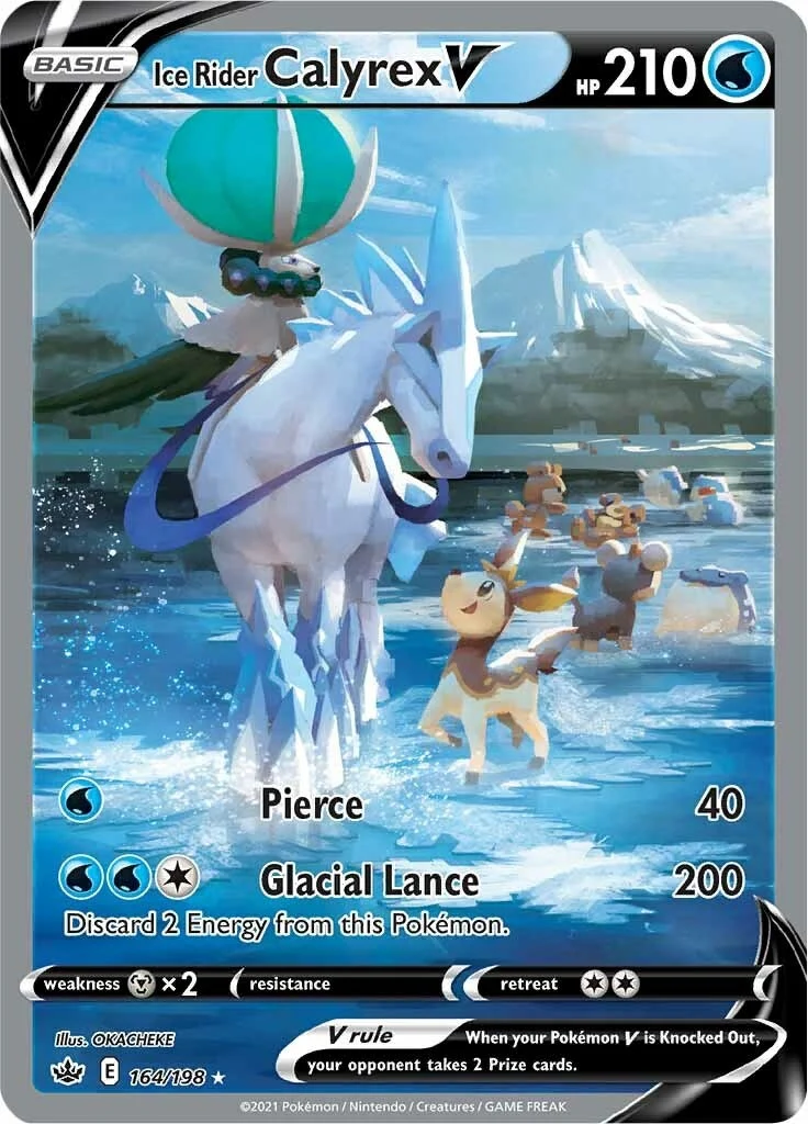 Ice Rider Calyrex V (Alternate Full Art) (164/198) (SWSH06: Chilling Reign)