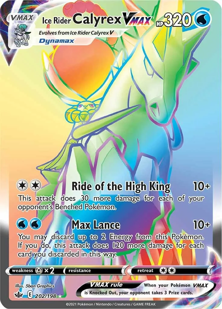 Ice Rider Calyrex VMAX (Secret) (202/198) (SWSH06: Chilling Reign)