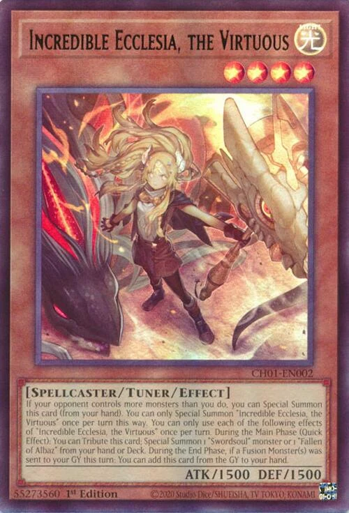 Incredible Ecclesia, the Virtuous (CH01-EN002) (THE CHRONICLES DECK: The Fallen & The Virtuous (All-Foil Edition))