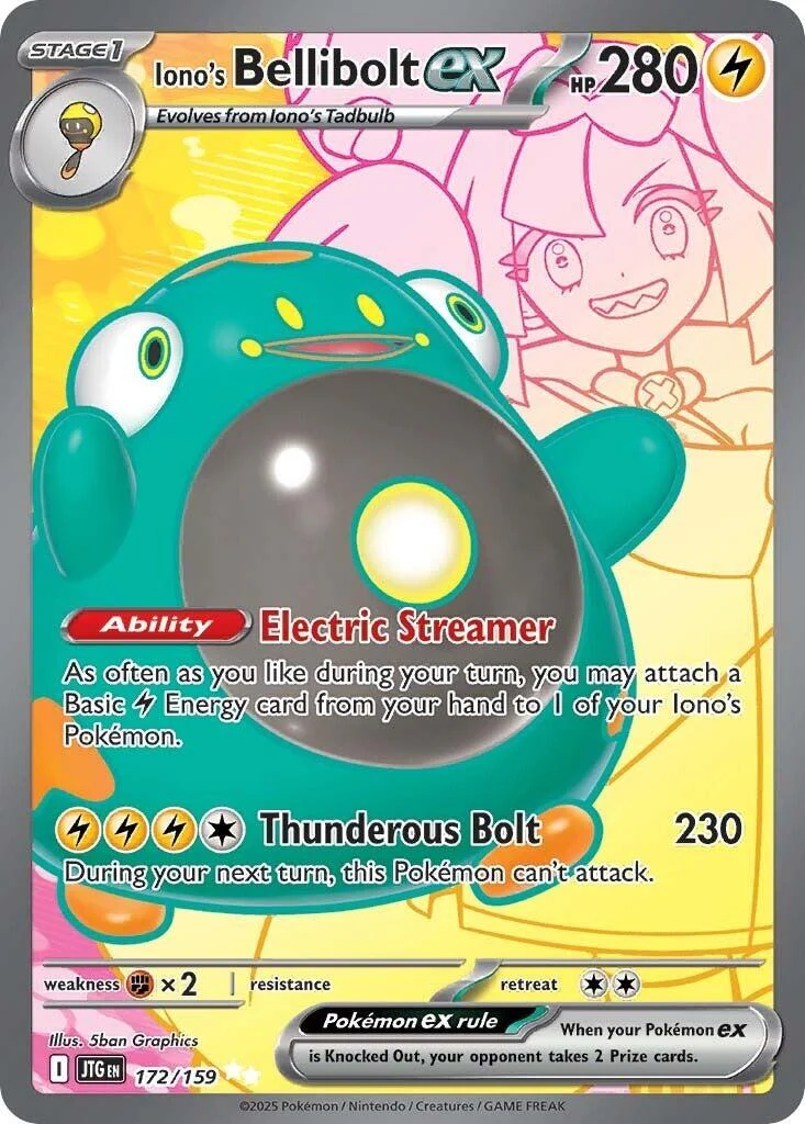 Iono's Bellibolt ex (172/159) (SV09: Journey Together)