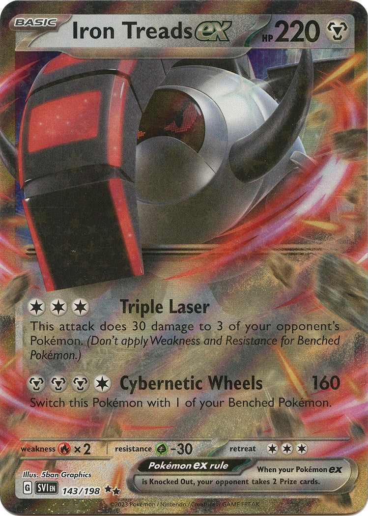 Iron Treads ex (143/198) (SV01: Scarlet & Violet Base Set)