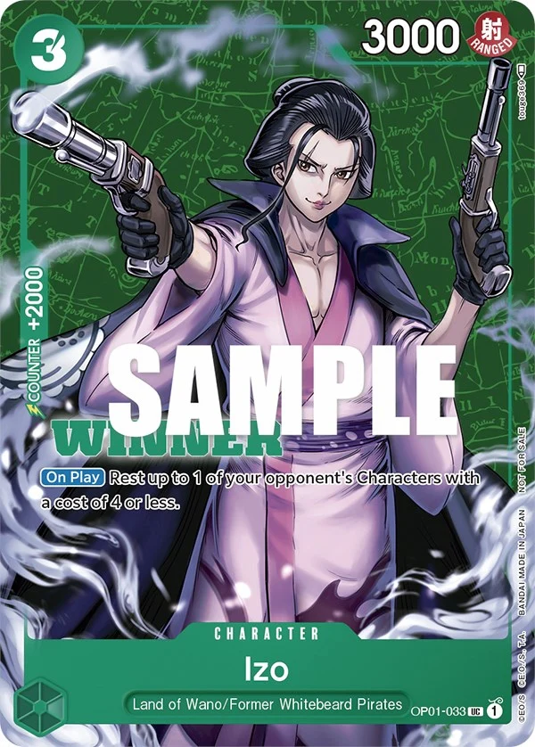 Izo (Tournament Pack Vol. 2) [Winner] (OP01-033) (One Piece Promotion Cards)