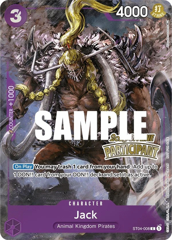 Jack (Offline Regional 2023) [Participant] (ST04-008) (One Piece Promotion Cards)