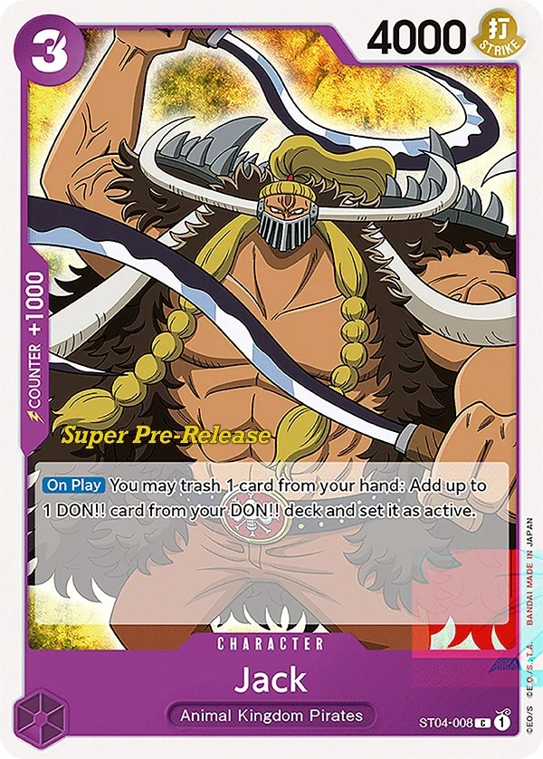 Jack (ST04-008) (Super Pre-Release Starter Deck 4: Animal Kingdom Pirates)