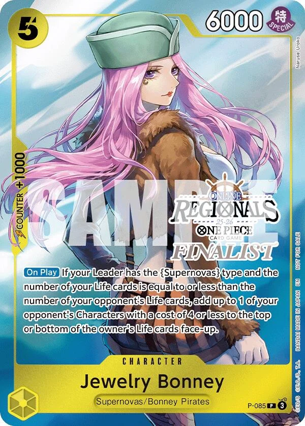 Jewelry Bonney (Online Regional Finalist Card Set 2025 Vol.2) (P-085) (One Piece Promotion Cards)