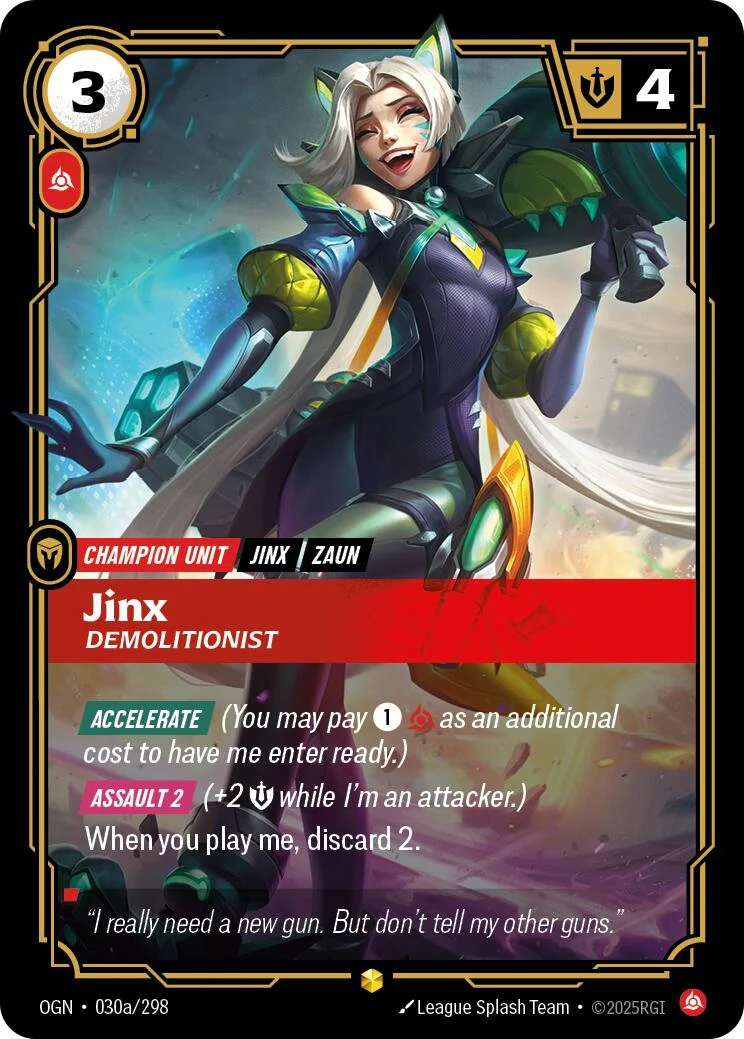Jinx - Demolitionist (Alternate Art) (030a/298) (Origins)