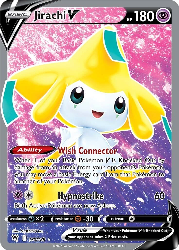 Jirachi V (Full Art) (170/189) (SWSH10: Astral Radiance)