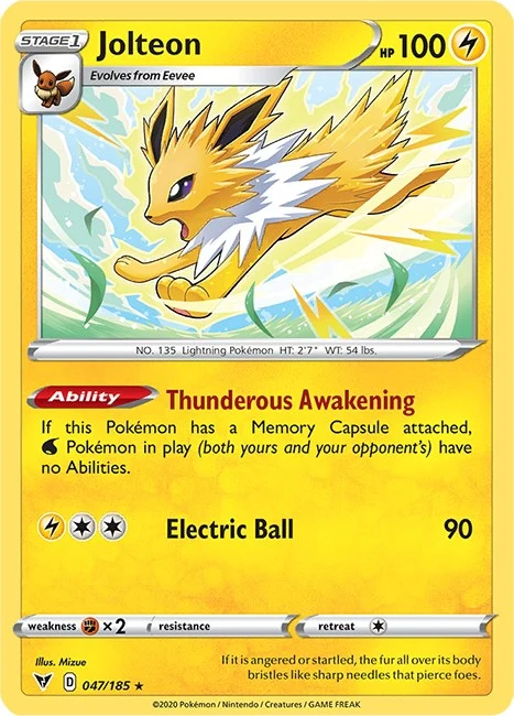 Jolteon (047/185) (SWSH04: Vivid Voltage)