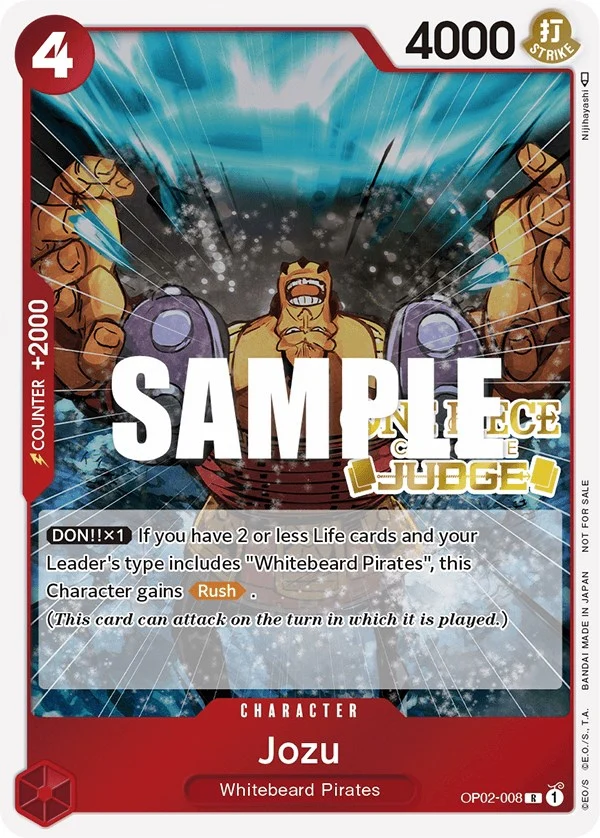 Jozu (Judge) (OP02-008) (One Piece Promotion Cards)