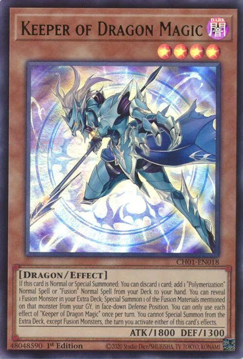 Keeper of Dragon Magic (CH01-EN018) (THE CHRONICLES DECK: The Fallen & The Virtuous (All-Foil Edition))