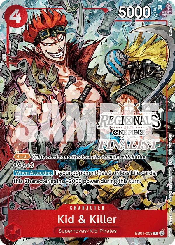 Kid & Killer (Offline Regional Finalist Card Set 2025 Vol.2) (EB01-003) (One Piece Promotion Cards)