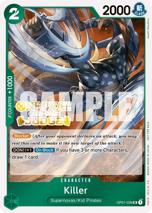 Killer (Judge Pack Vol. 3) (OP01-039) (One Piece Promotion Cards)