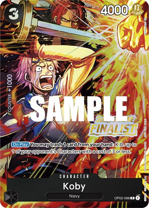 Koby (Offline Regional 2023) [Finalist] (OP02-098) (One Piece Promotion Cards)