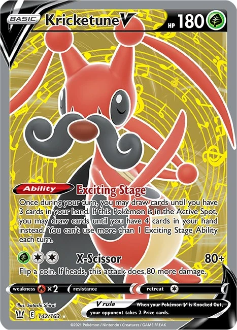 Kricketune V (Full Art) (142/163) (SWSH05: Battle Styles)
