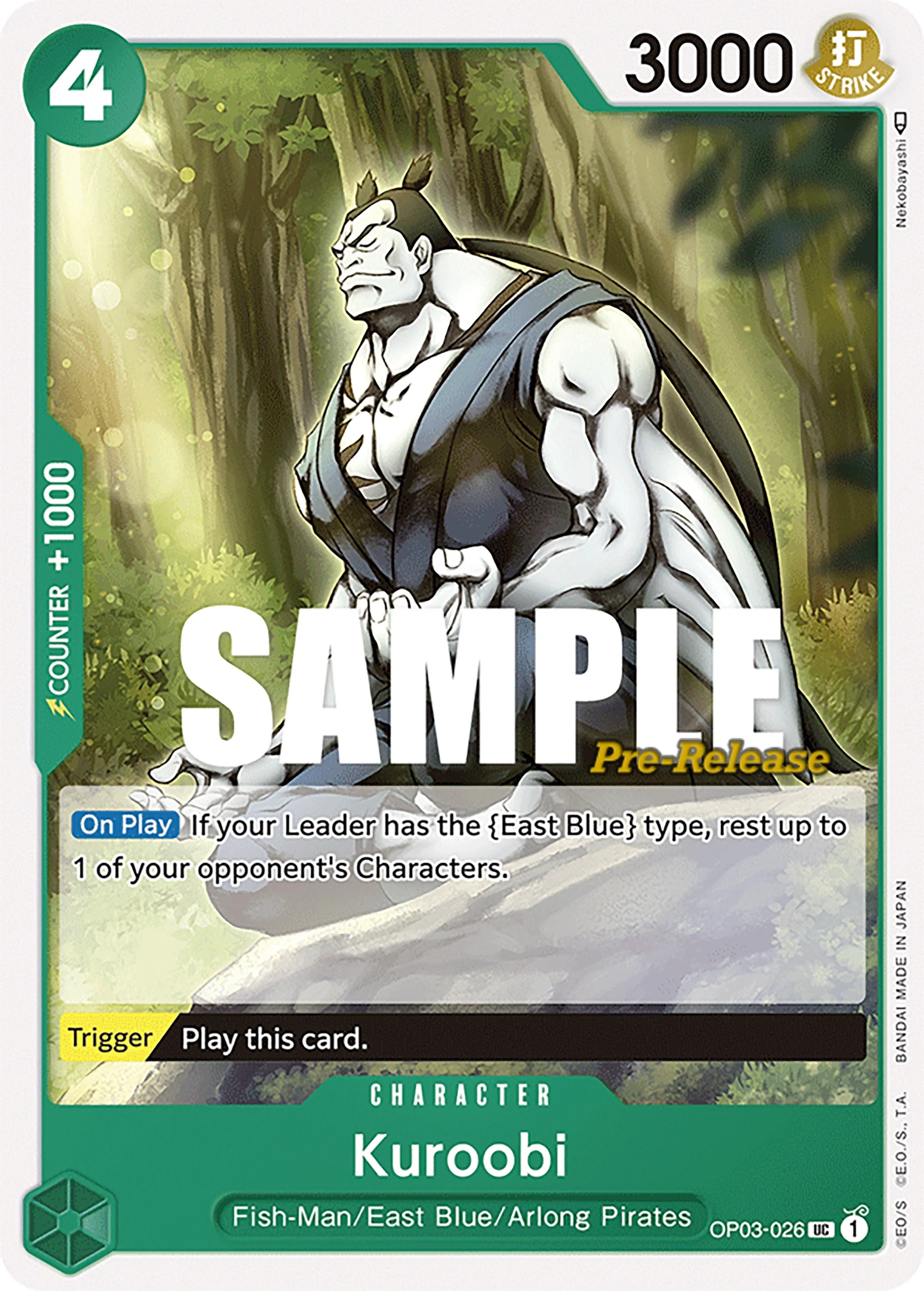 Kuroobi (OP03-026) (Pillars of Strength Pre-Release Cards)