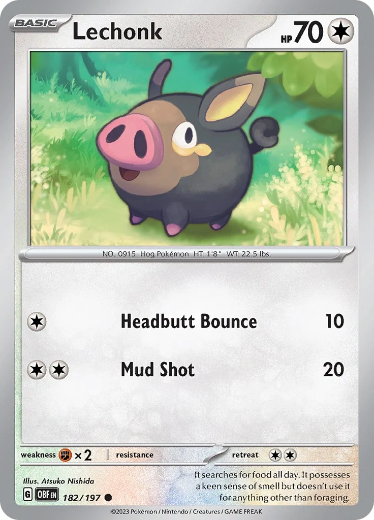Lechonk (182/197) (SV03: Obsidian Flames)