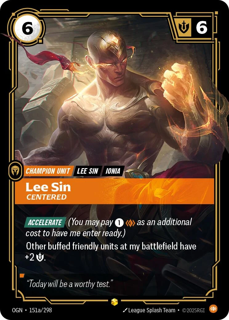 Lee Sin - Centered (Alternate Art) (151a/298) (Origins)
