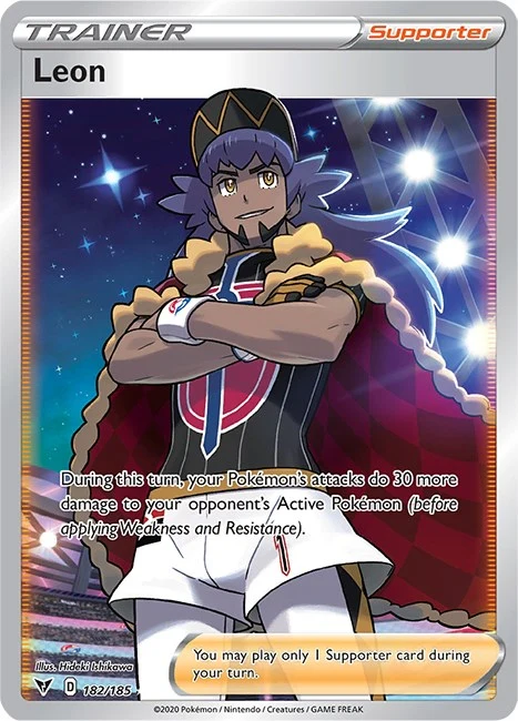 Leon (Full Art) (182/185) (SWSH04: Vivid Voltage)