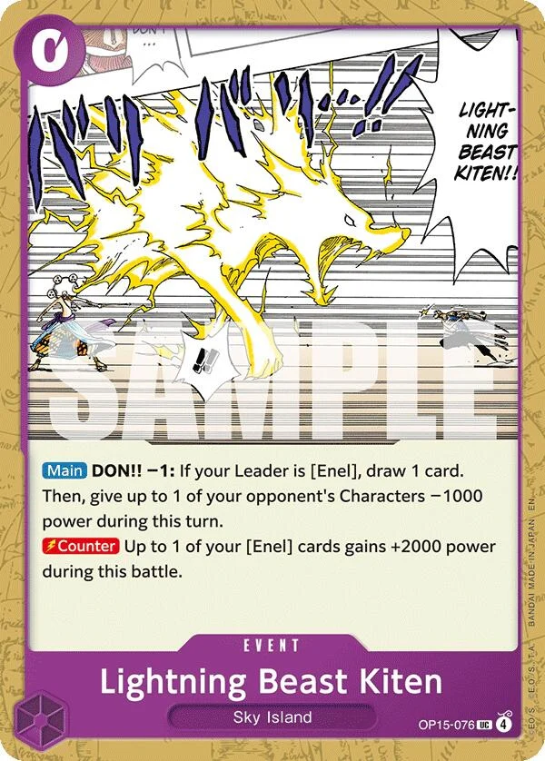 Lightning Beast Kitten (OP15-076) (Adventure on Kami's Island)