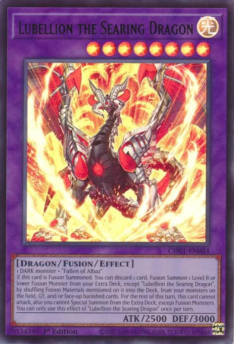 Lubellion the Searing Dragon (CH01-EN044) (THE CHRONICLES DECK: The Fallen & The Virtuous (All-Foil Edition))