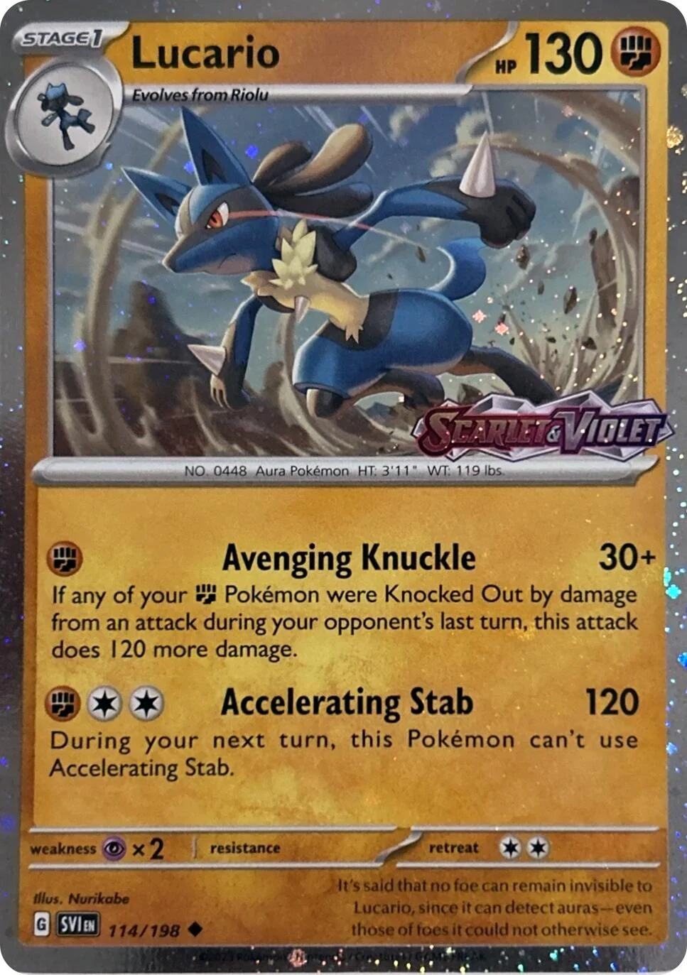 Lucario (Scarlet & Violet Stamp) (114/198)