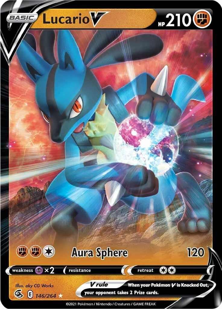 Lucario V (146/264) (SWSH08: Fusion Strike)