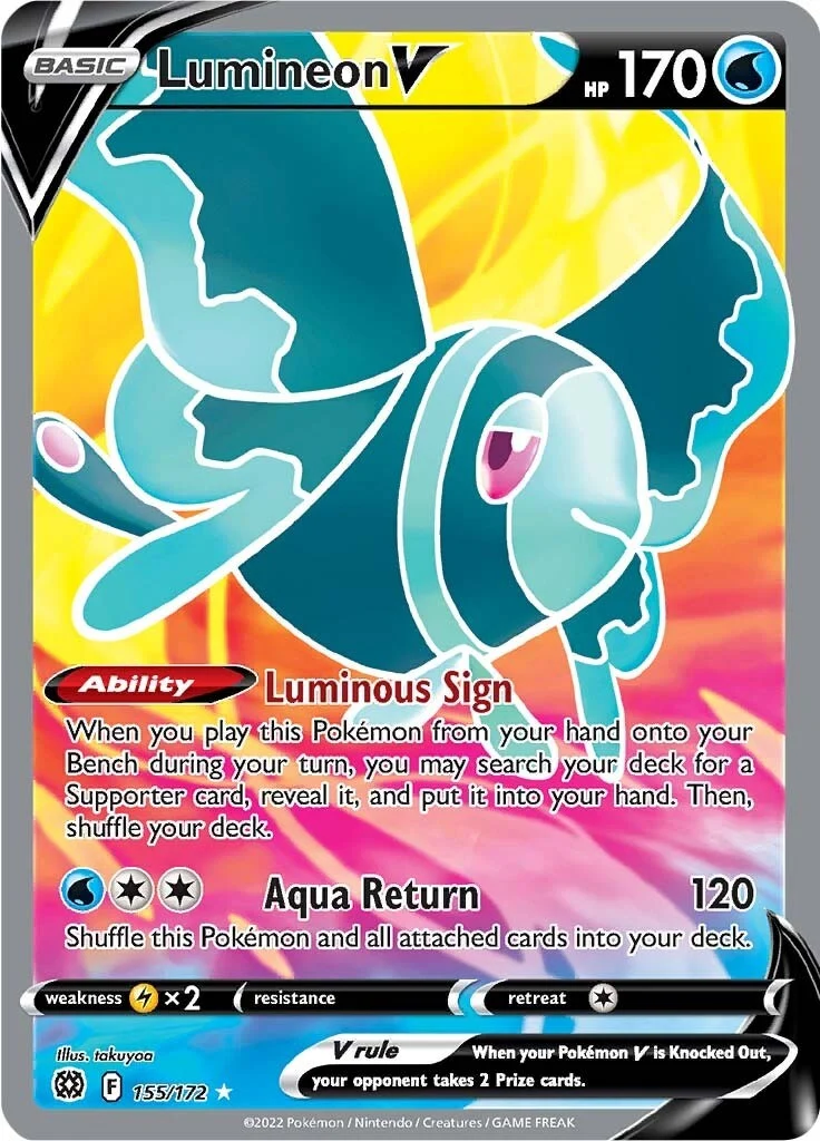 Lumineon V (Full Art) (155/172) (SWSH09: Brilliant Stars)