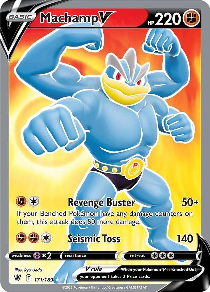 Machamp V (Full Art) (171/189) (SWSH10: Astral Radiance)