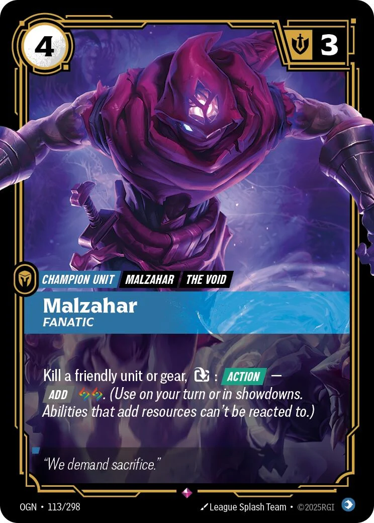 Malzahar - Fanatic (113/298) (Origins)