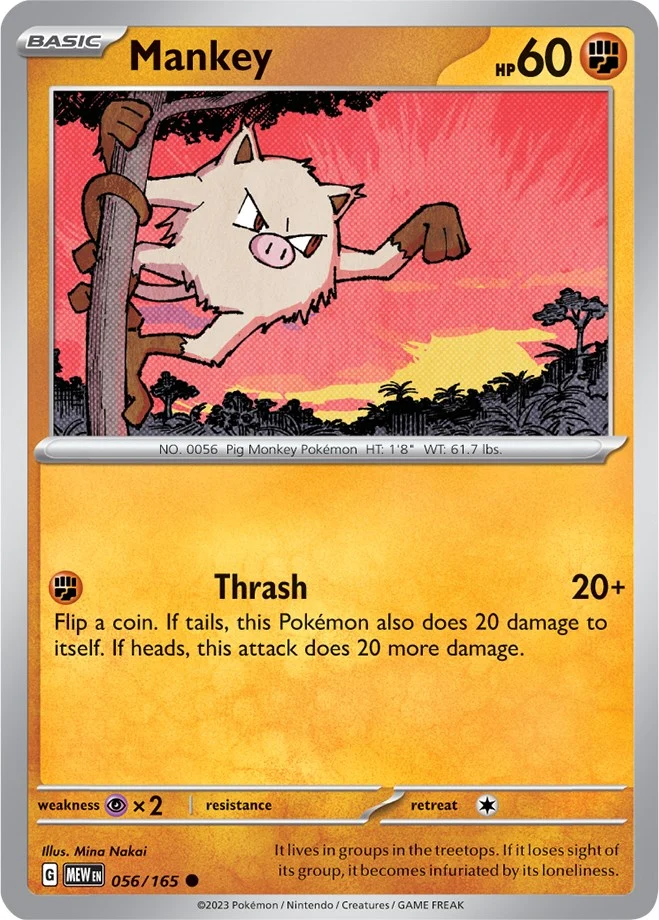 Mankey (056/165) (SV: Scarlet & Violet 151)