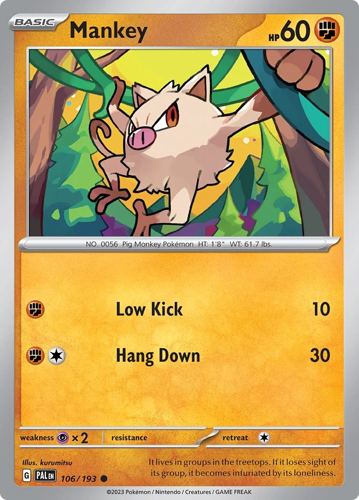 Mankey (106/193) (SV02: Paldea Evolved)