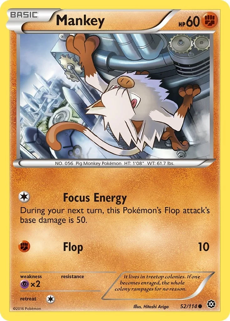 Mankey (52/114) (XY - Steam Siege)