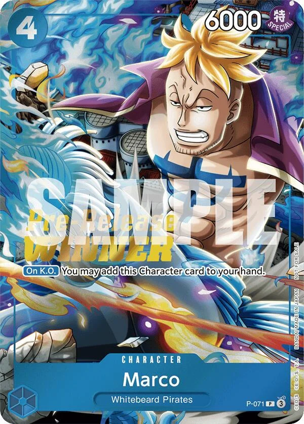 Marco (Two Legends Pre-Release Winner) (P-071) (One Piece Promotion Cards)