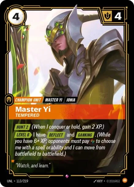 Master Yi - Tempered (113/219) (Unleashed)