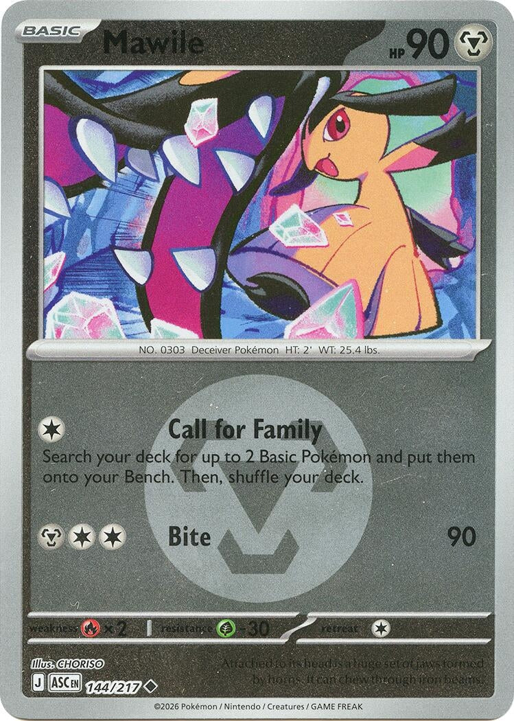 Mawile - 144/217 (Energy Symbol Pattern) (144/217) (ME: Ascended Heroes)