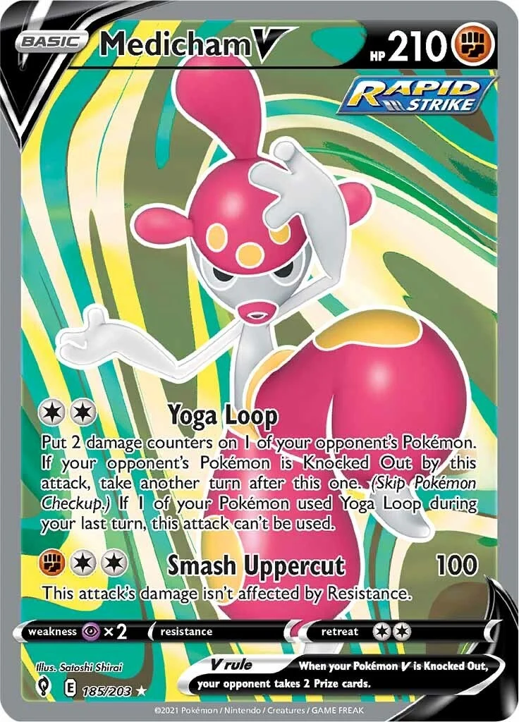 Medicham V (Full Art) (185/203) (SWSH07: Evolving Skies)