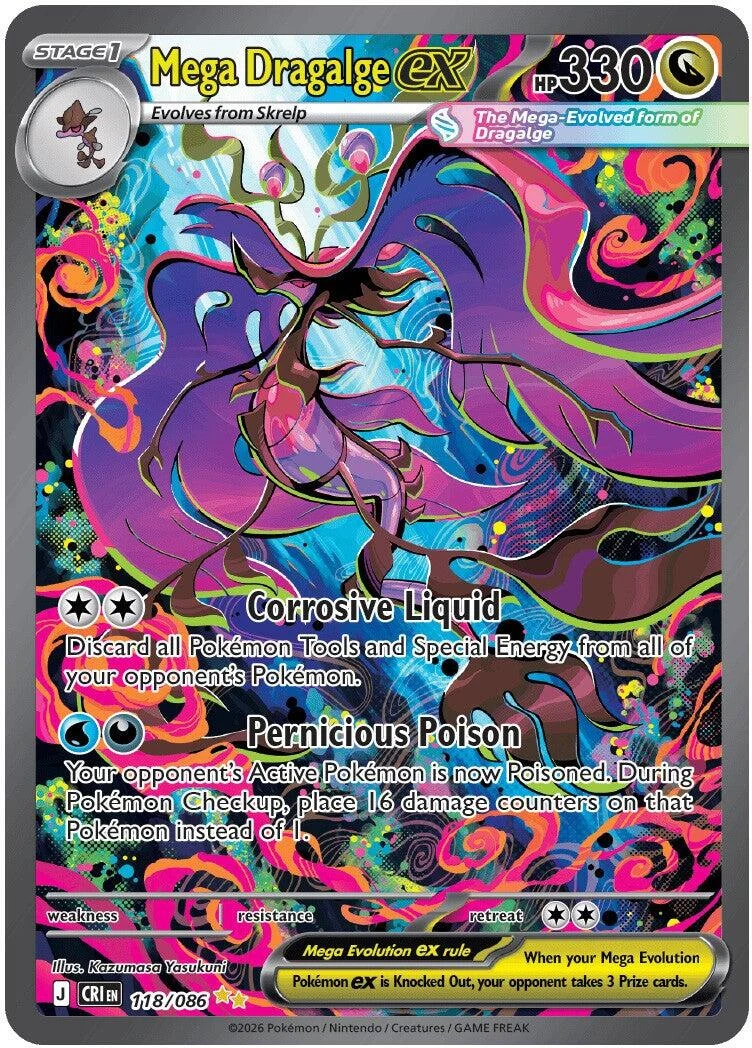 Mega Dragalge ex (118/086) (ME04: Chaos Rising)