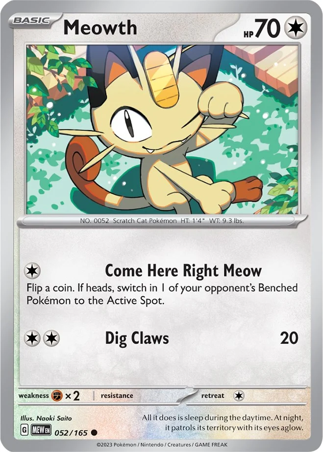 Meowth (052/165) (SV: Scarlet & Violet 151)