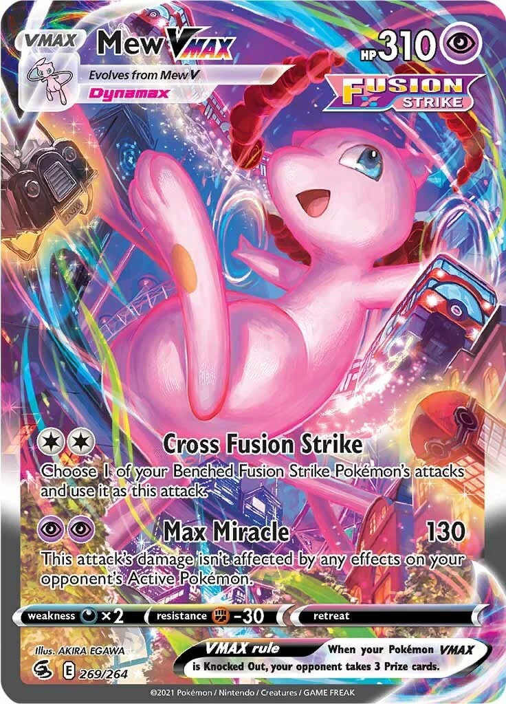 Mew VMAX (Alternate Art Secret) (269/264) (SWSH08: Fusion Strike)