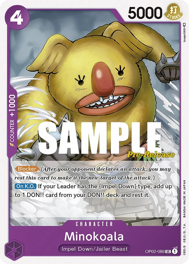 Minokoala (OP02-086) (Paramount War Pre-Release Cards)