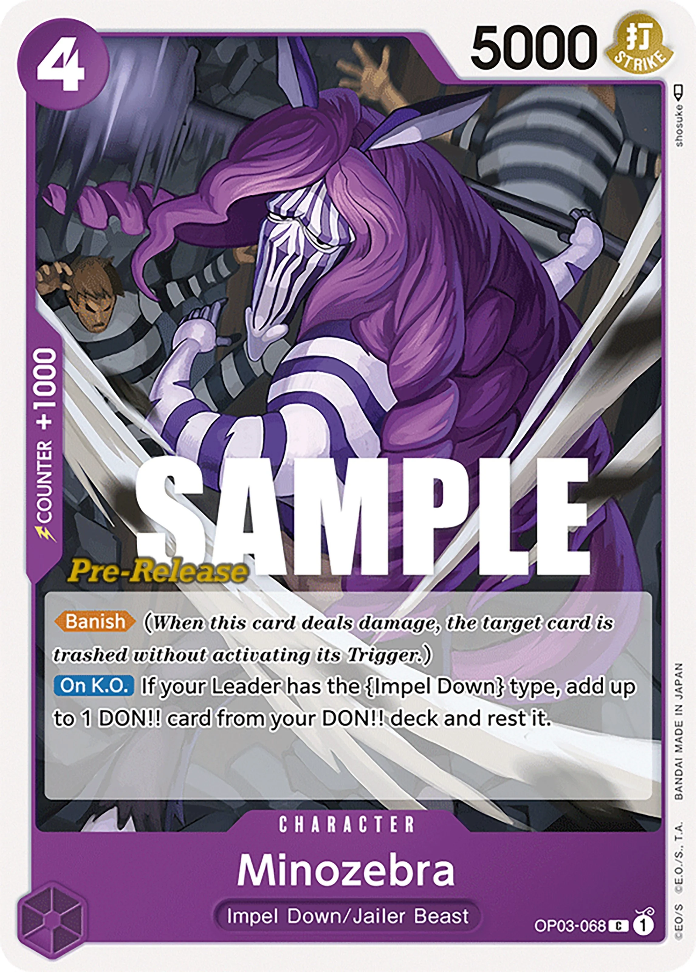 Minozebra (OP03-068) (Pillars of Strength Pre-Release Cards)