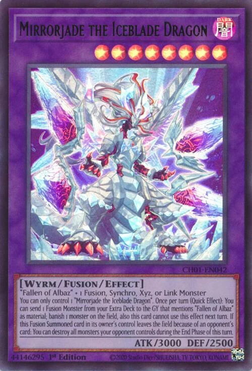 Mirrorjade the Iceblade Dragon (CH01-EN042) (THE CHRONICLES DECK: The Fallen & The Virtuous (All-Foil Edition))
