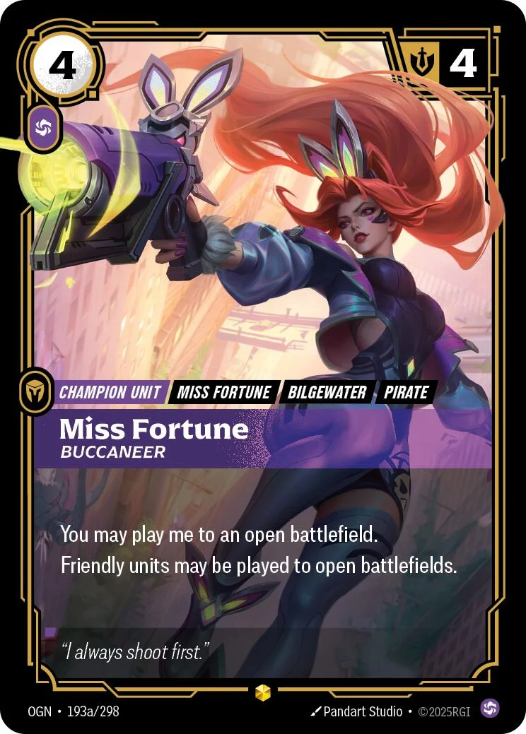 Miss Fortune - Buccaneer (Alternate Art) (193a/298) (Origins)