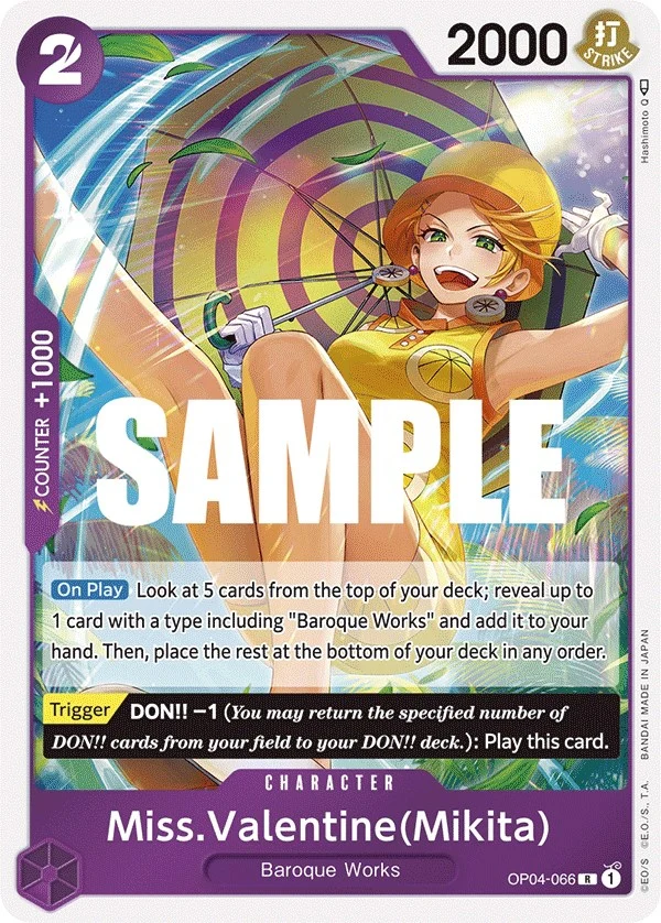 Miss.Valentine(Mikita) (OP04-066) (Kingdoms of Intrigue)
