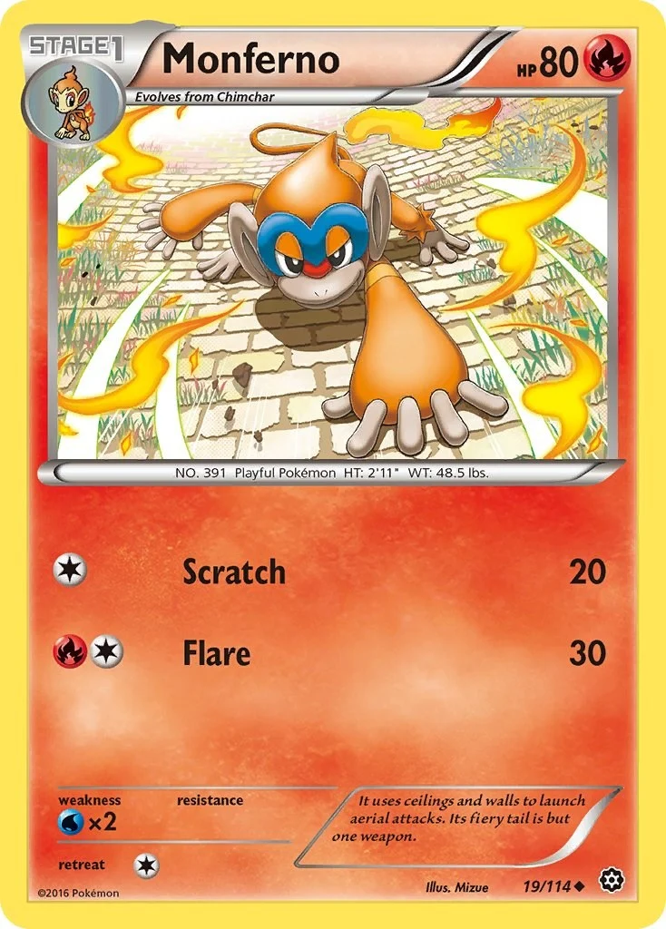 Monferno (19/114) (XY - Steam Siege)
