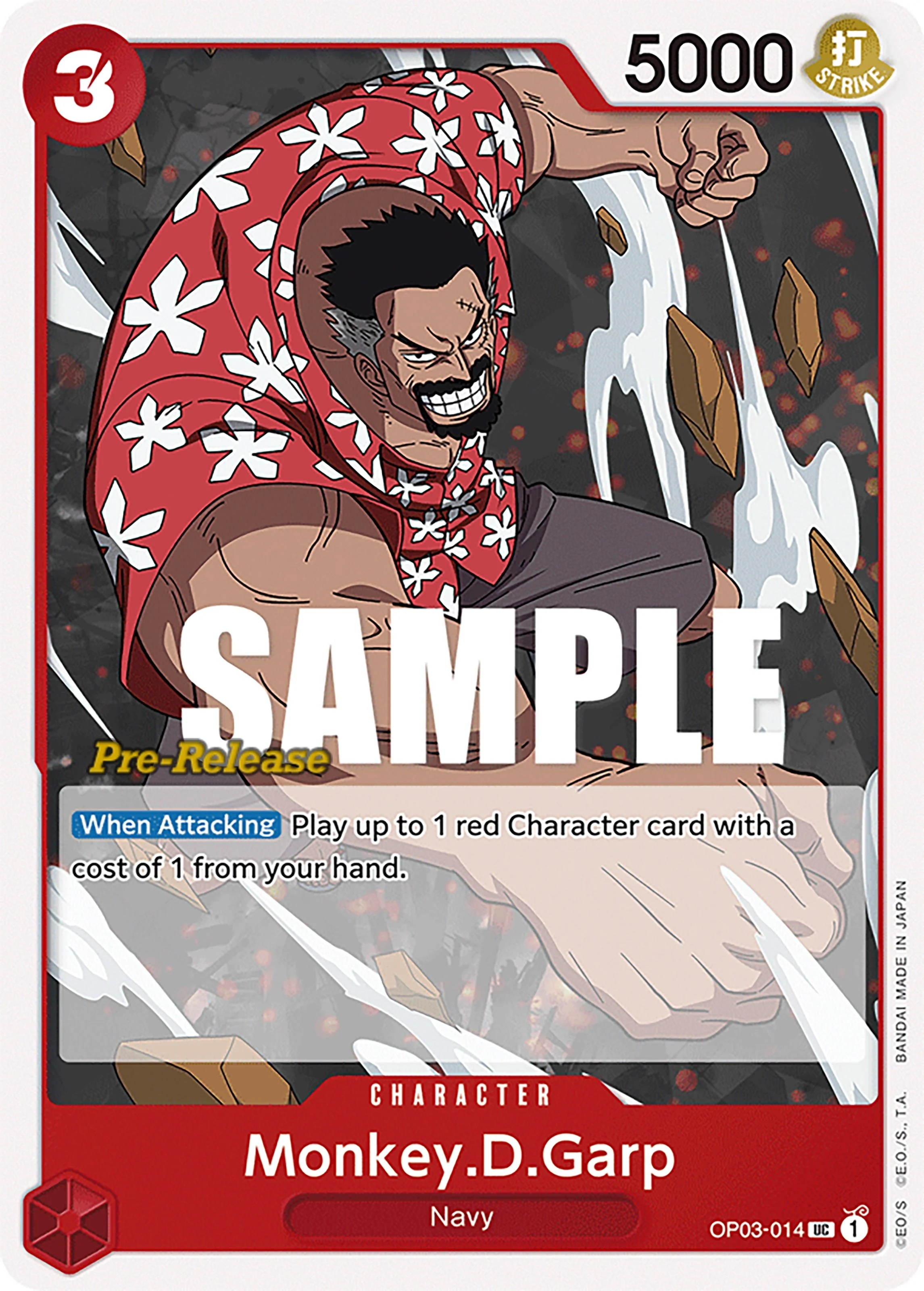 Monkey.D.Garp (OP03-014) (Pillars of Strength Pre-Release Cards)