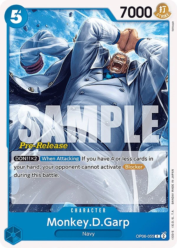 Monkey.D.Garp (OP06-055) (Wings of the Captain Pre-Release Cards)